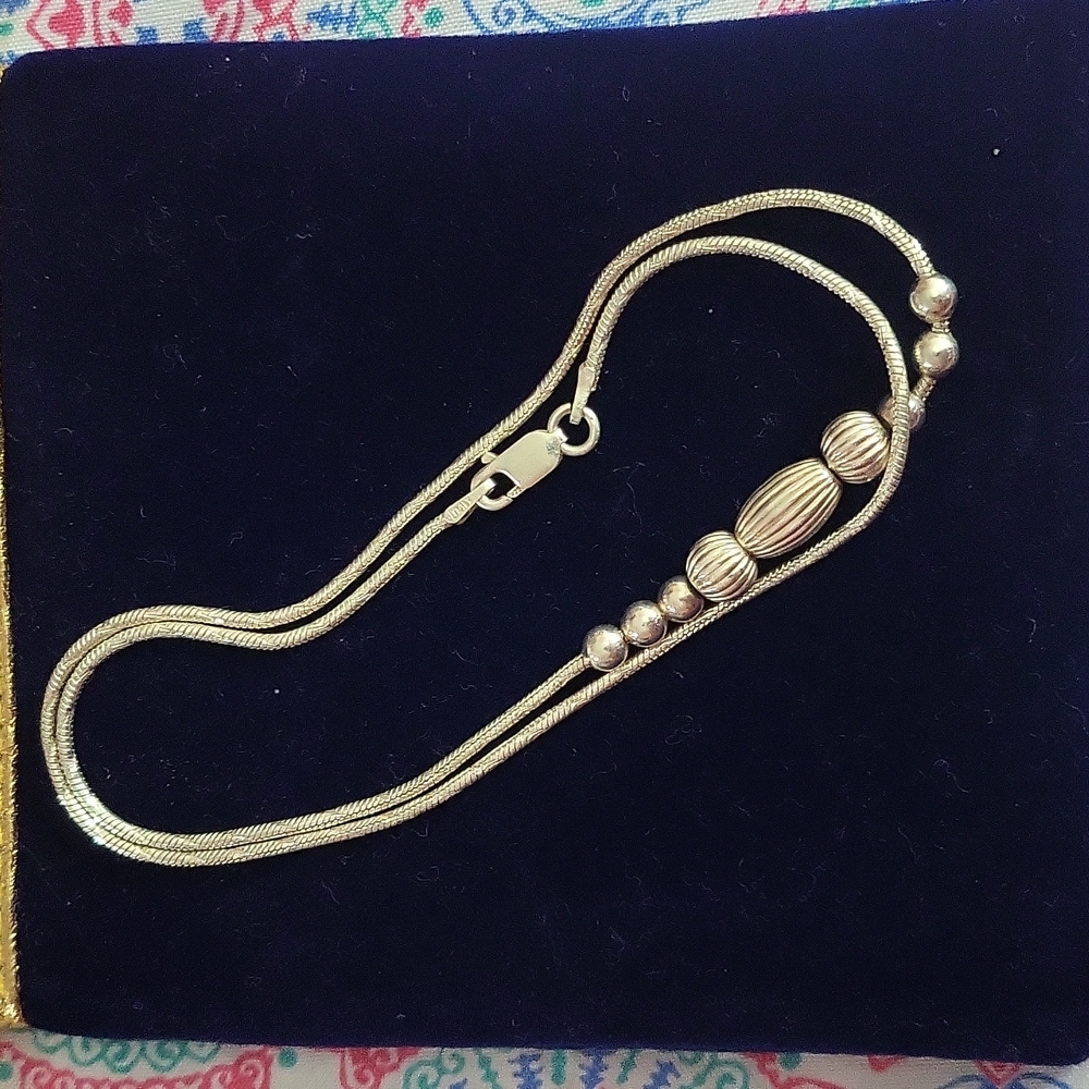 Silver 925 necklace stamped
